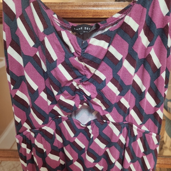 Lane Bryant Purple and White Patterned Dress - Picture 2 of 4